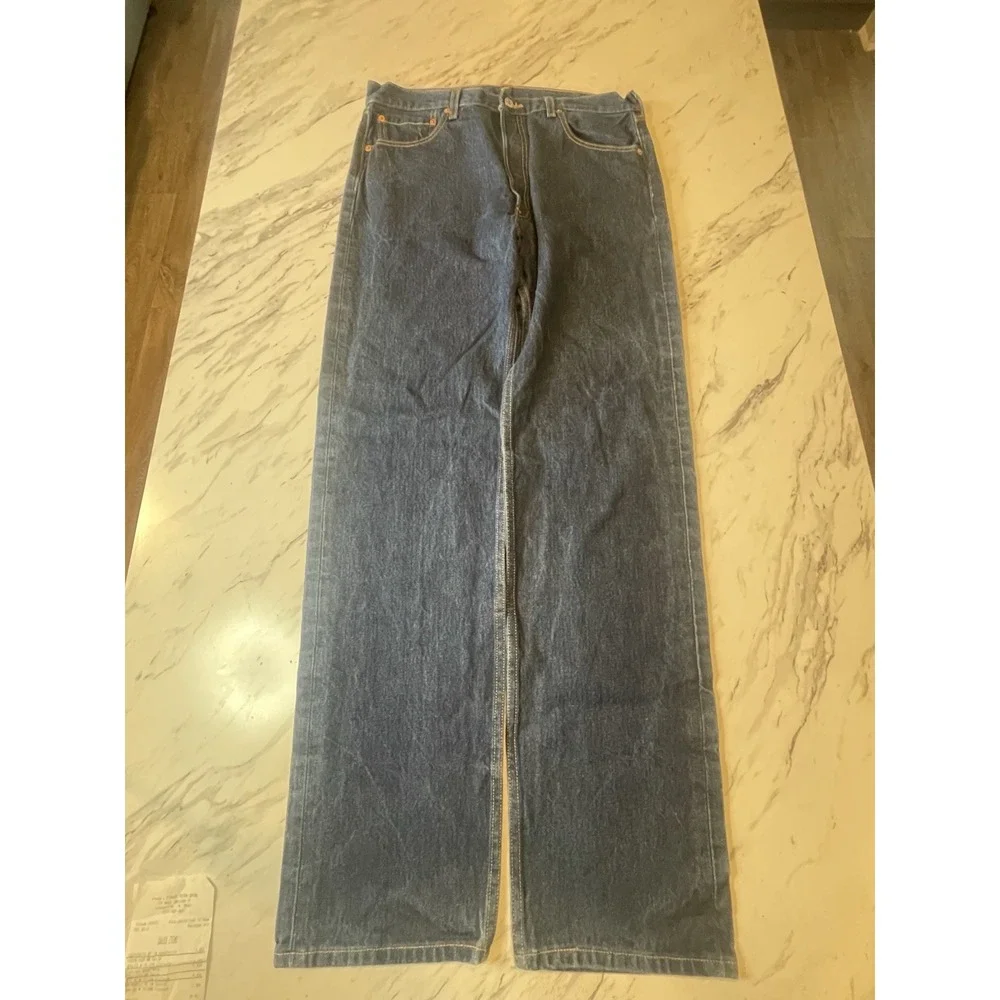 Levi's 501 Y2K Straight Leg Button Fly Jeans Mens 36x38. Fit 34x34